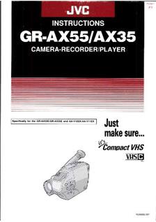 JVC GR AX 55 manual. Camera Instructions.